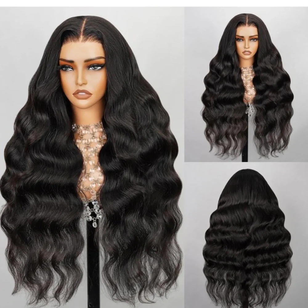 Blooming Hair 24” Pre Plucked Natural Black Lace Front Human Hair Bleach…